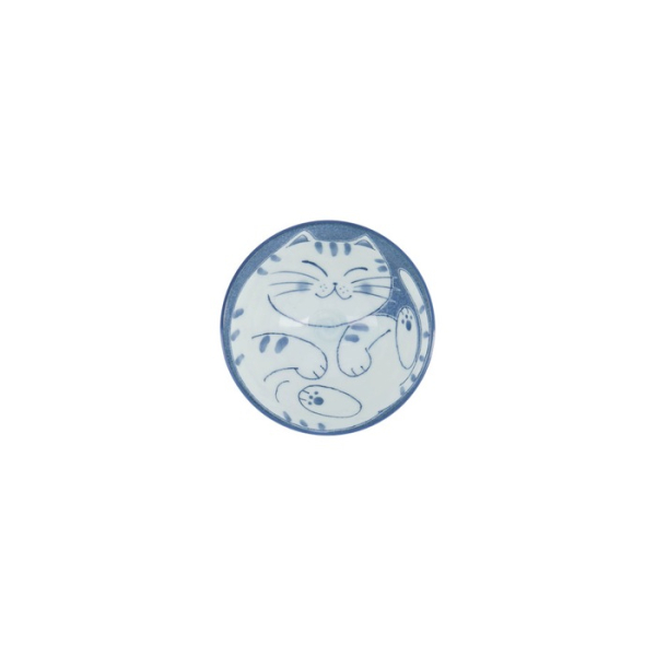 Bowl Kawaii Cat Blue, Porcelain, 300 ml, Item No. 33592