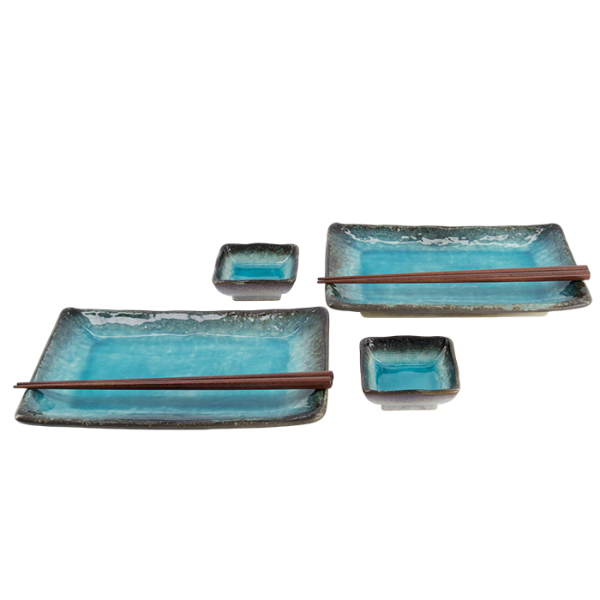 Sushi-Set Yamasaku Sky Blue, 6-tlg., Steinzeug, Art.-Nr. 33601