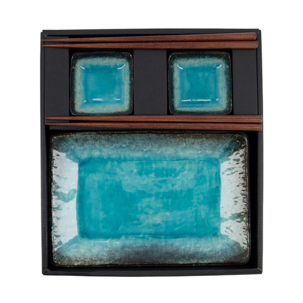Sushi-Set Yamasaku Sky Blue, 6-tlg., Steinzeug, Art.-Nr. 33601
