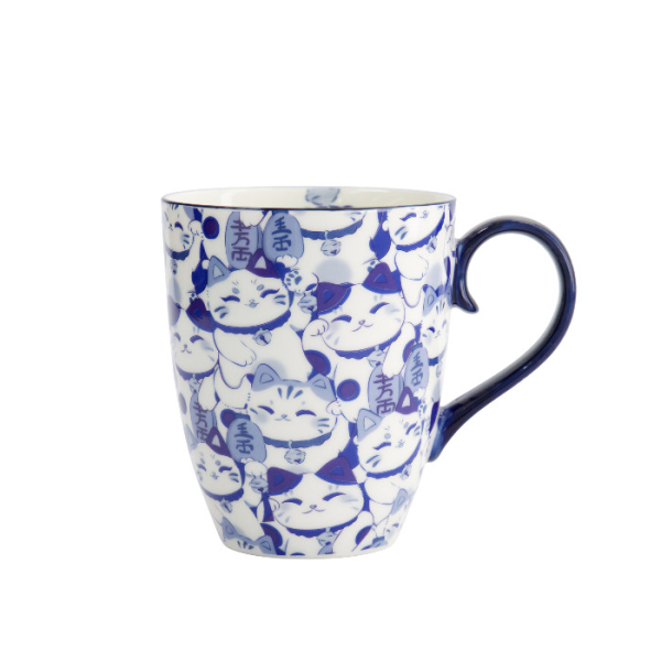 TDS, Mug, Kawaii Blue Maneko Mug in Giftbox, Ø 8.5x10.2cm, 340 ml, Item No. 33612