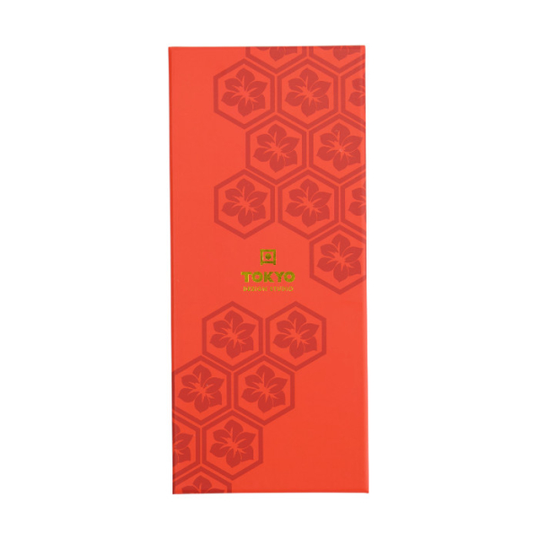 Chopstick Set Red Leaf, 5 pairs, Bamboo, Item No. 33643