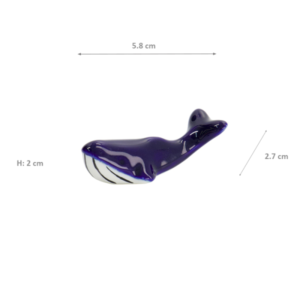 TDS, Kawaii Chopsticks Rest, Whale, 5.8x2.7x2cm, Item No. 33675