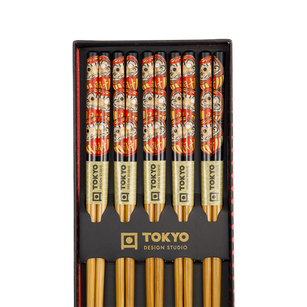TDS, Chopstick Giftset, 5 pair, Daruma, Item No. 33701