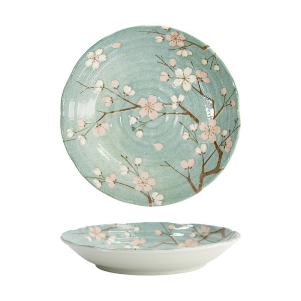 Teller Fujisakura Gr&uuml;n, Porzellan, &Oslash; 22 cm