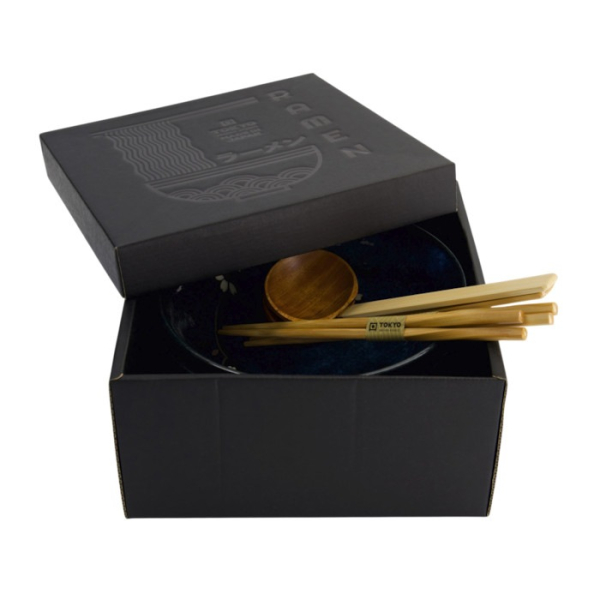 Ramenschale Geschenkset Cobalt Blue Sakura, Porzellan, Ø 20,5 × 8 cm, 1,2 L, Art.-Nr. 33937