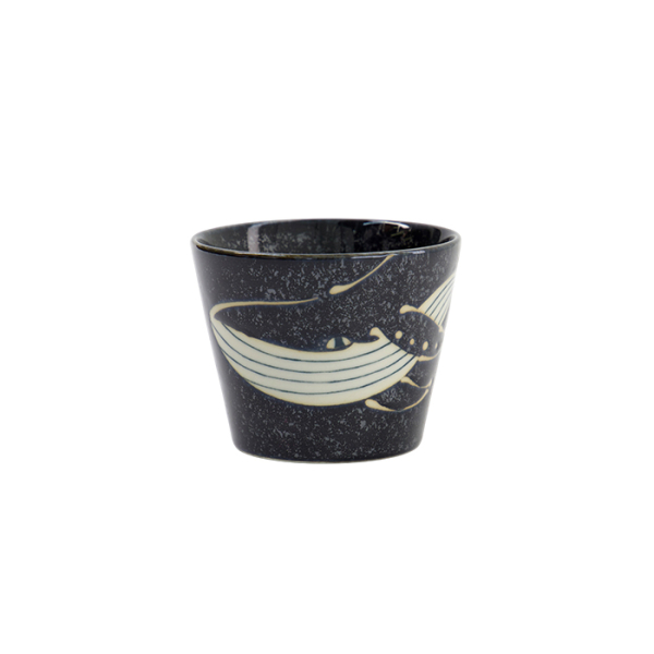 TDS, Soba Cup, Kawaii, Black Whale, Ø 8.6x6.9cm 210ml  - Item No. 33945
