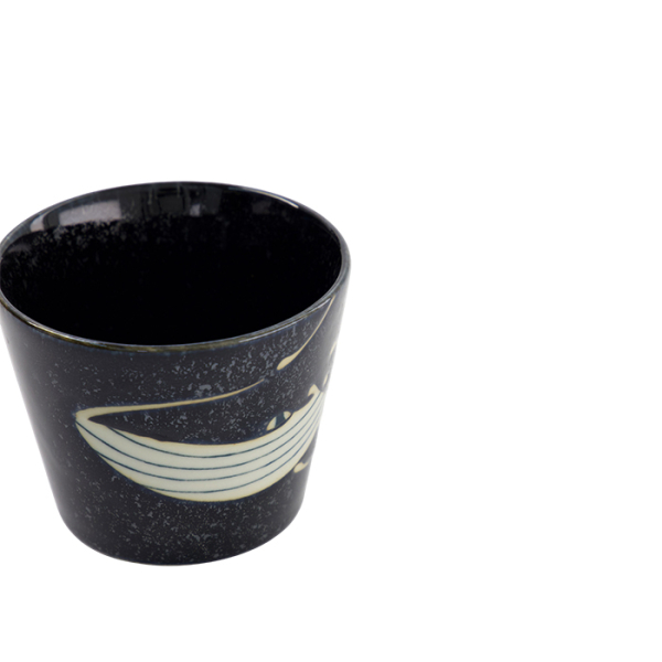 TDS, Soba Cup, Kawaii, Black Whale, Ø 8.6x6.9cm 210ml  - Item No. 33945
