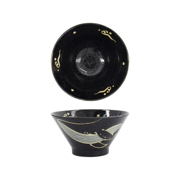 Reisschale Kawaii Black Whale, Porzellan, &Oslash; 16 cm