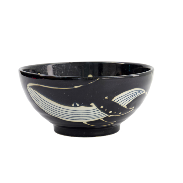 TDS, Ramen Bowl, Kawaii, Black Whale, Ø 18.7x8.8cm 1250ml, Item No. 33948