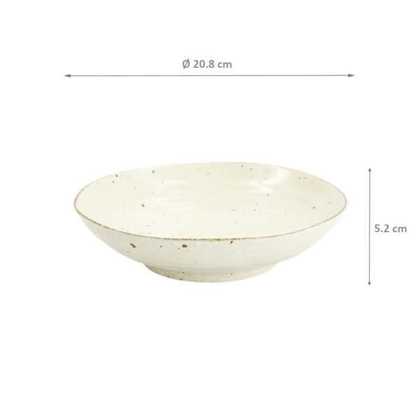 TDS, Pasta Teller, Shirogesho, Ø 20,8x5,2cm, Beige - Art Nr. 33961