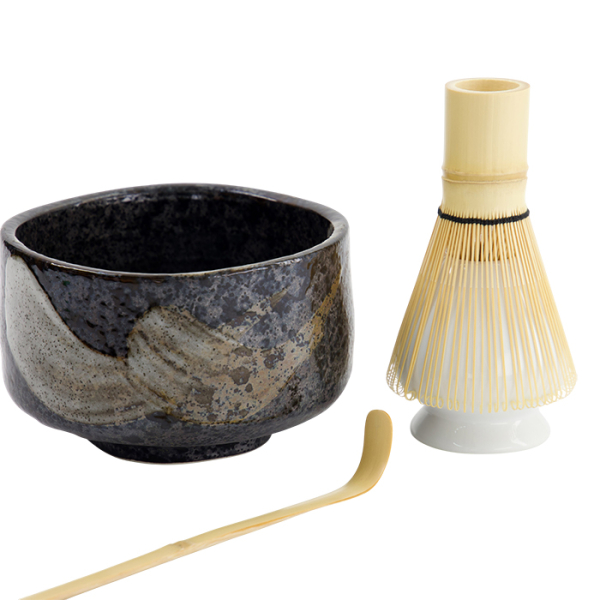 TDS, Matcha Giftset, Black Brush,  4-piece set, 12x7.5cm Item No. 33975