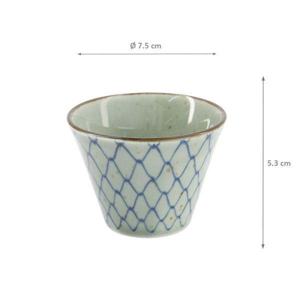 TDS, Mashiko Espresso Cup, Mesh, Ø 7.5x5.3 cm, Blue, Item No. 34016