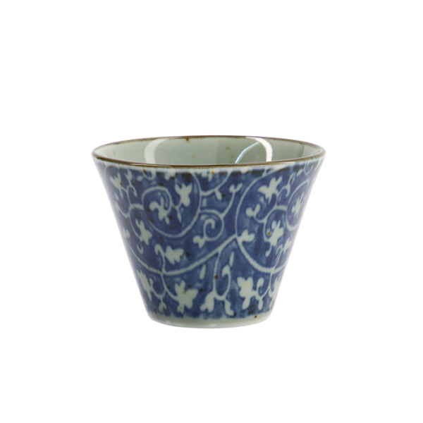 TDS, Mashiko Espresso Cup, Karakusa, Ø 7.5x5.3 cm, Blue, Item No. 34017