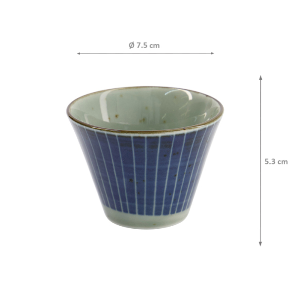 TDS, Mashiko Espresso-Tasse, Aitokusa, Ø 7,5x5,3 cm, Blau, Art.-Nr. 34018