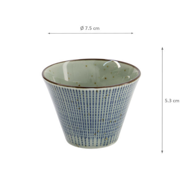 TDS, Mashiko Espresso-Tasse, Tokusa, Ø 7,5x5,3 cm, Blau, Art.-Nr. 34019