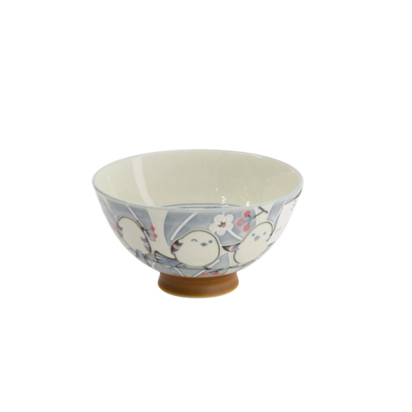 TDS, Rice Bowl, Kawaii, Bird Grey, Ø 11.5x6.2cm, 300ml - Item No. 34034