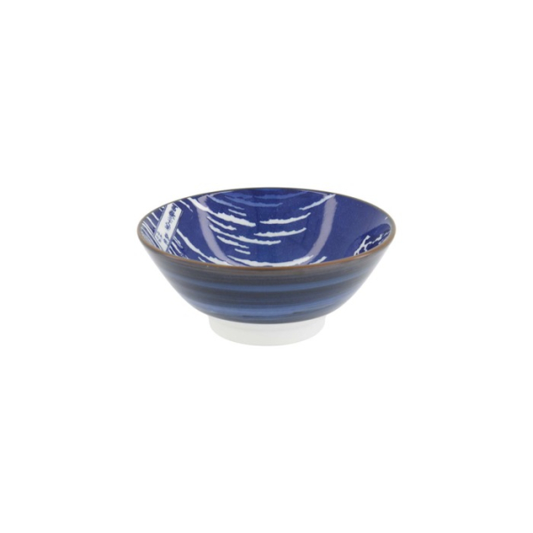 Ramenschale Hokusai Fuji Weiß/Blau, Porzellan, Ø 17 cm, Art.-Nr. 34160