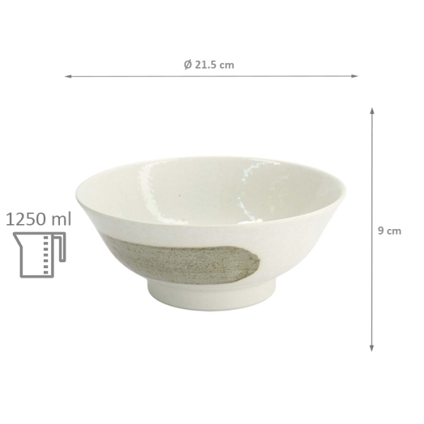 Ramenschale Yuki Kobiki Weiß, Porzellan, 1,25 L, Art.-Nr. 34247
