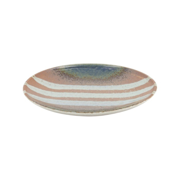 Plate Suisho Aka-cha Brown, Porcelain, Ø 26 cm, Item No. 34250