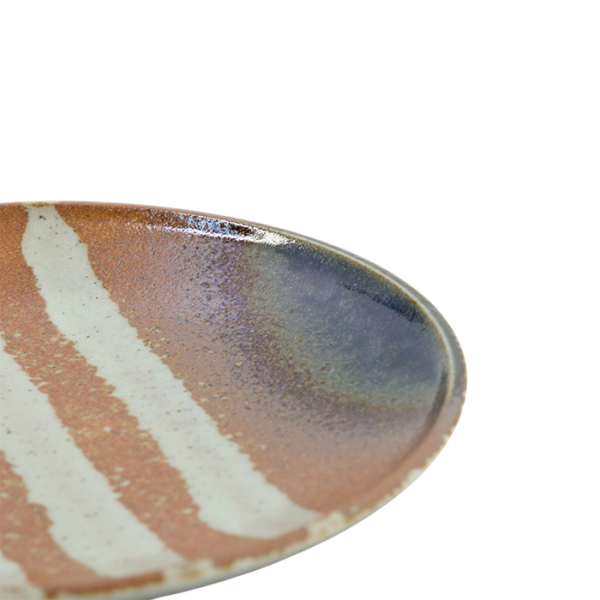 TDS, Suisho Plate, Aka-cha, Ø 26x3.4cm, Brown, Item No. 34250