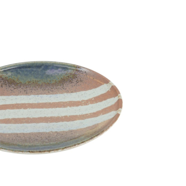 Plate Suisho Aka-cha Brown, Porcelain, Ø 26 cm, Item No. 34250