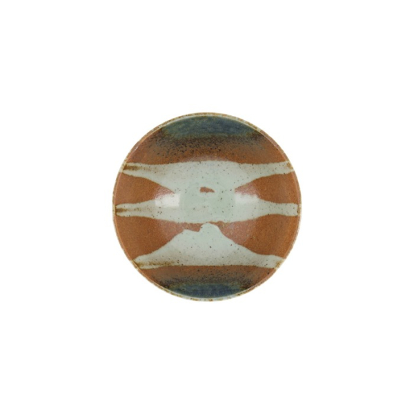 Rice Bowl with Rim Suisho Aka-cha Brown, Porcelain, 600 ml, Item No. 34253