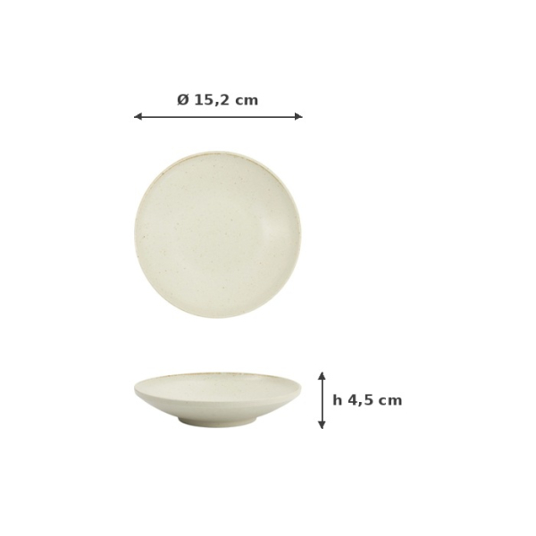Bowl Umizuna Beige, Porcelain, Ø 15.2 cm, Item No. 34289