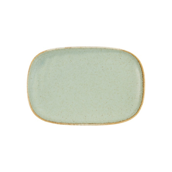 Ovaler Teller Minto Green, Porzellan, 24 × 16 × 2 cm, Art.-Nr. 34295
