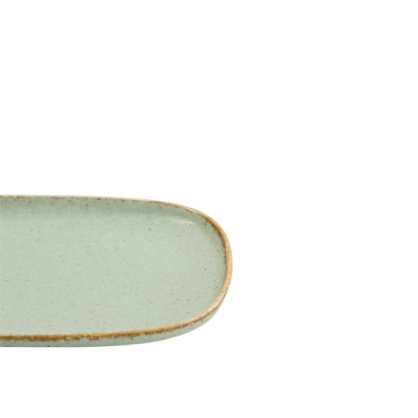 Ovaler Teller Minto Green, Porzellan, 24 × 16 × 2 cm, Art.-Nr. 34295