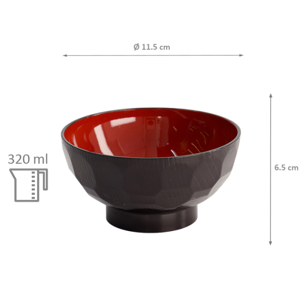 TDS, Bowl, ABS Lacquerware, Ø 11,5 cm, Item No. 4950