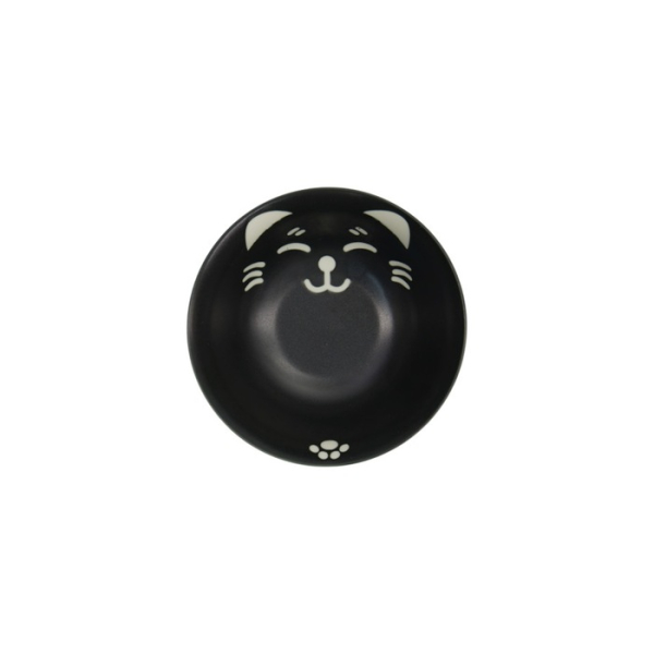 TDS, Bowl, Kawaii Cat Neko, Black, Ø 15x7 cm, 500 ml - Item No. 617584