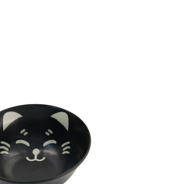 TDS, Bowl, Kawaii Cat Neko, Black, Ø 15x7 cm, 500 ml - Item No. 617584