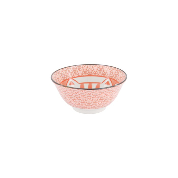 Tayo-Schale Kawaii Lucky Cat Neko Seikaiha-Neko Red, Porzellan, 550 ml, Art.-Nr. 617669