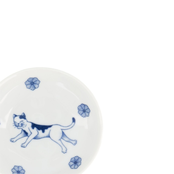 Saucenschale Kawaii Hananeko Cat Blau, Porzellan, Ø 9,8 cm, Art.-Nr. 618017