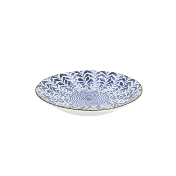 TDS, Plate, Mino Blue Shidare, Blue/White, Ø 16x2.5cm, Item No. 618680