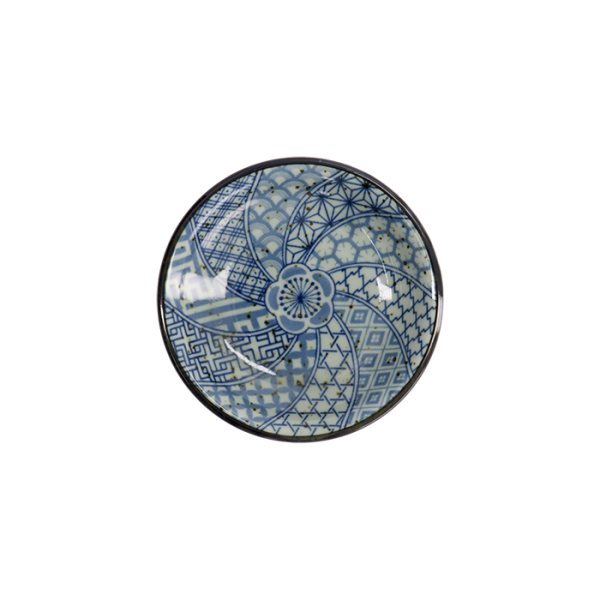 Sauce Bowl Mashiko Blue, White, Porcelain, Ø 9.5 cm, Height 2 cm, Item No. 7291