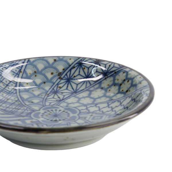 Sauce Bowl Mashiko Blue, White, Porcelain, Ø 9.5 cm, Height 2 cm, Item No. 7291