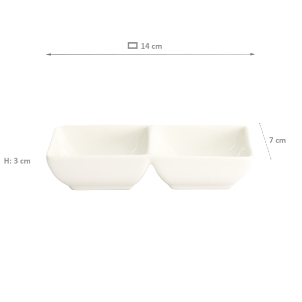 TDS, Sauce Bowl, White Series, 14x7x3cm , Item No. 7346