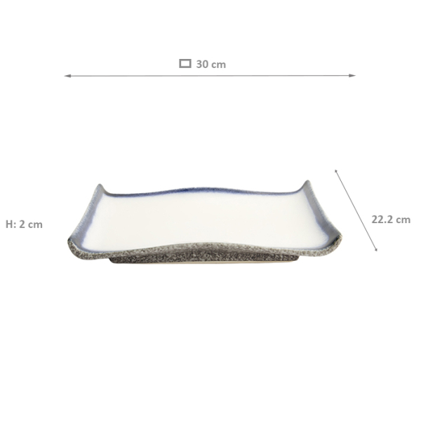 TDS, Plate, Tajimi, 30 x 22.2 cm, Item No. 7462