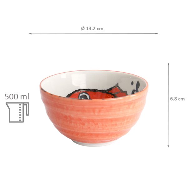 TDS, Bowl, Seafood, Ø 13.2 x 6.8 cm, 500 ml, Snapper, Red - Item No. 7561