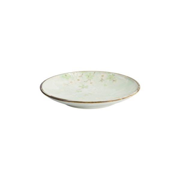 Plate Green Cosmos, Stoneware, Ø 19.5 cm, Item No. 7801