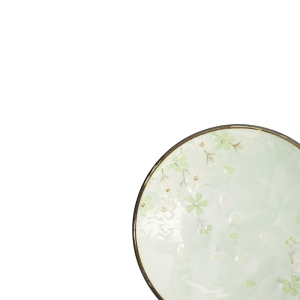 Plate Green Cosmos, Stoneware, Ø 19.5 cm, Item No. 7801
