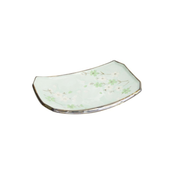 Sushi-Platte Green Cosmos, Steinzeug, 22 × 15 × 2,5 cm, Art.-Nr. 7805