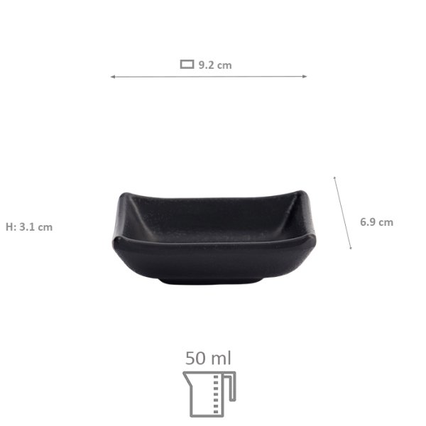 TDS, Saucenschale, Melamine, 9.2x6.9x3.1cm, 50ml, Art.-Nr. 8017