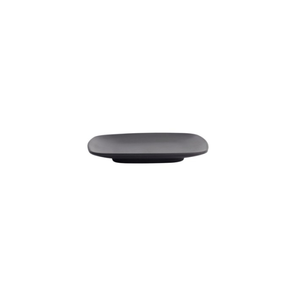 Square Plate Zen Black, Melamine, 14.3 &times; 14.3 &times; 1.7 cm
