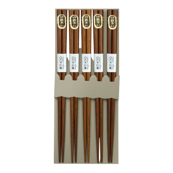 Classic Brown 5 Paar Essstäbchen bei Tokyo Design Studio 