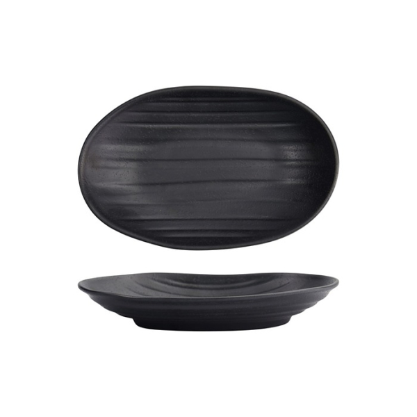 Sushi Plate Zen Black, Melamine, 23 &times; 14.5 &times; 3.5 cm