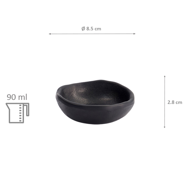 Saucenschale Schwarz, Melamin, 90 ml, Art.-Nr. 8563