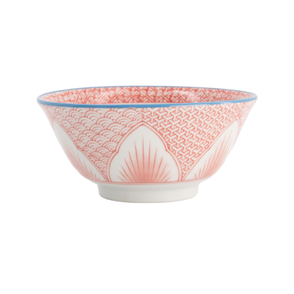 TDS, Schale, Lily Flower Oriental HB, Mixed Bowls, Rot, Ø 14.8x6.8 cm 550ml - Art Nr: 8964
