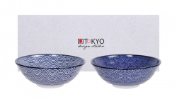 TDS, Soba Bowls Set, Nippon Blue, 2 pcs., Ø 21 cm, Item No. 0616